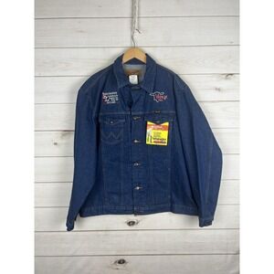 Wrangler Cowboy Cut Denim Jacket Mens XLT Vitalix Lancaster Livestock Western